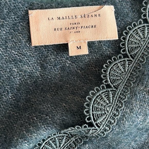 NEW Sezane Melina Cardigan in Sage | Blue Green- size M - Picture 9 of 10